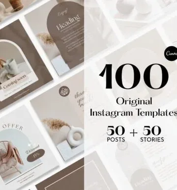 Aesthetic Beige Instagram Templates