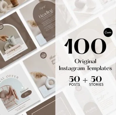 Aesthetic Beige Instagram Templates