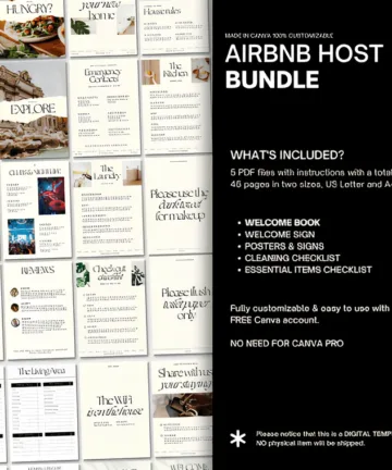 Ultimate Airbnb Host Bundle Canva Templates