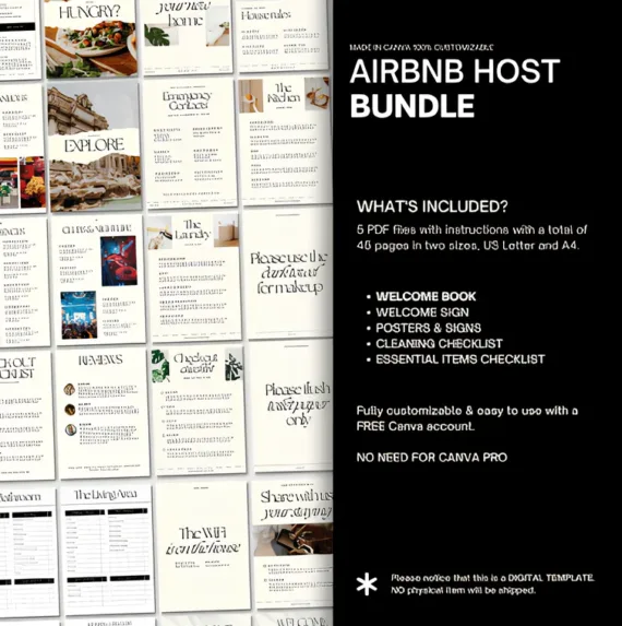 Ultimate Airbnb Host Bundle Canva Templates