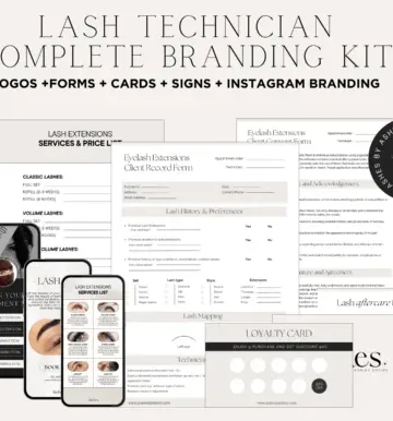 Lash Technician Branding Kit for Canva