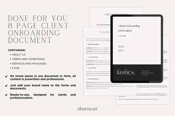 Lash Technician Branding Kit for Canva - Image 3