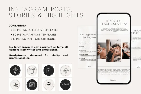 Lash Technician Branding Kit for Canva - Image 4