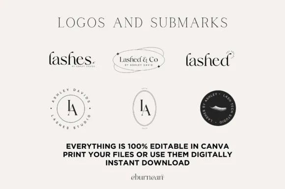 Lash Technician Branding Kit for Canva - Image 6