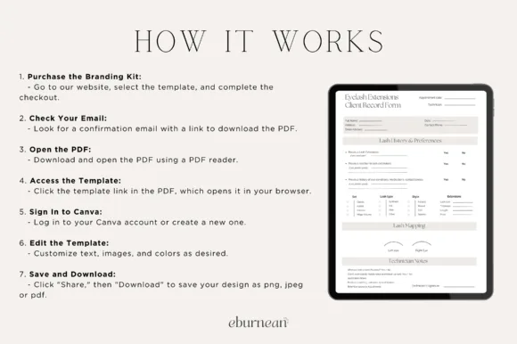 Lash Technician Branding Kit for Canva - Image 7