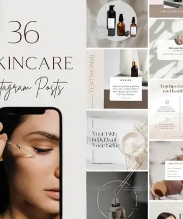 Instagram templates for skincare