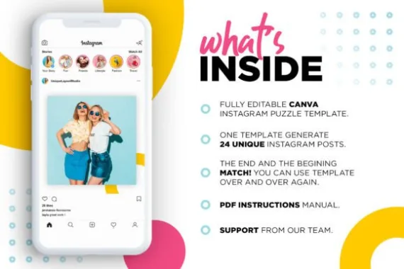 Colorful Instagram Canva Template - Image 5