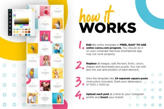 Colorful Instagram Canva Template - Image 4